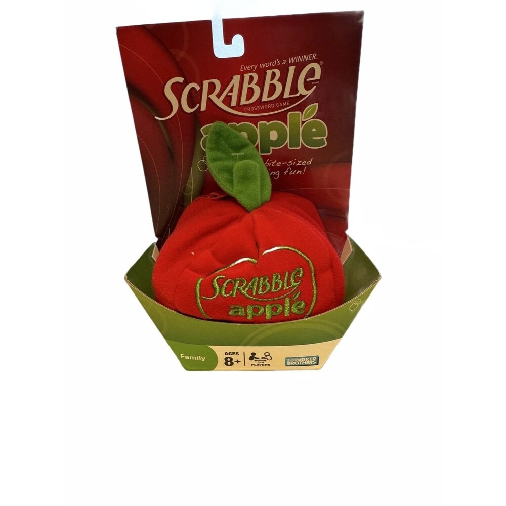 NEW Scrabble Apple Word Forming Travel Game Hasbro Parker Brothers Complete